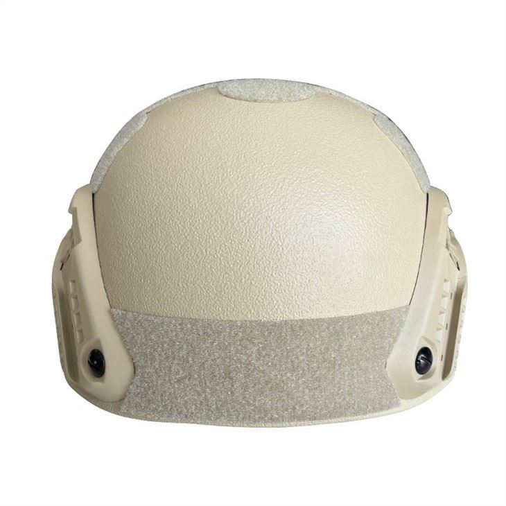 Khaki Aramid Military Mich Tactical Bullet Proof Helmet With Accessory Rail Connectors